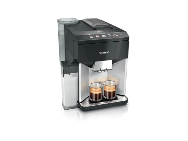 Siemens EQ.500 TQ513R01, Espressomaskin, 1,9 l, Kaffe bønner, Innebygd kaffekvern, 1500 W, Sort, Sølv