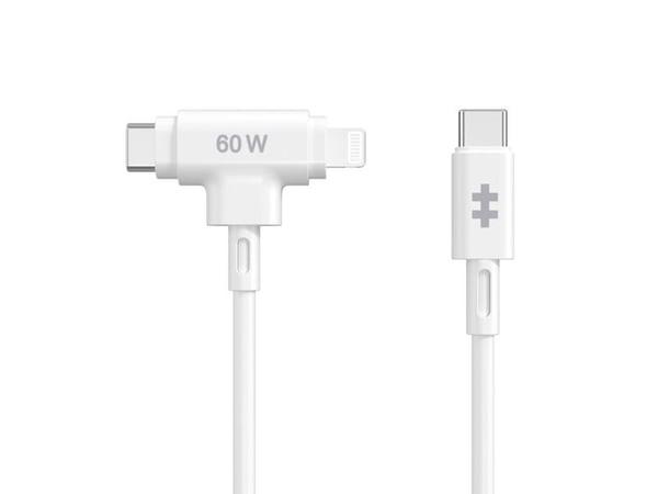HyperJuice - Lightning-kabel - USB-C hane till Lightning, USB-C hane - 1.5 m - vit