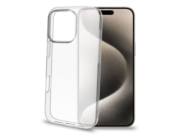 Celly GELSKIN1079, Etui, Apple, iPhone 16 Pro, 16 cm (6.3"), Gjennomsiktig