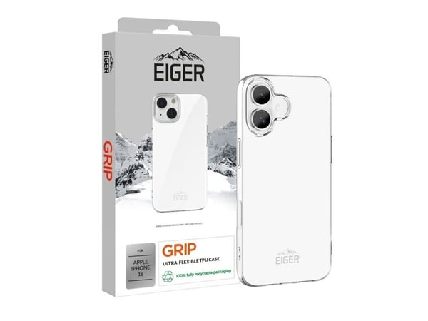EIGER EGCA00616, Suojus, Apple, iPhone 16, 15,5 cm (6.1"), Läpinäkyvä