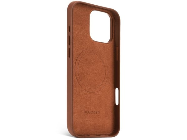 Decoded Leather Case, Suojus, Apple, iPhone 16 Pro Max, 17,5 cm (6.9"), Ruskea