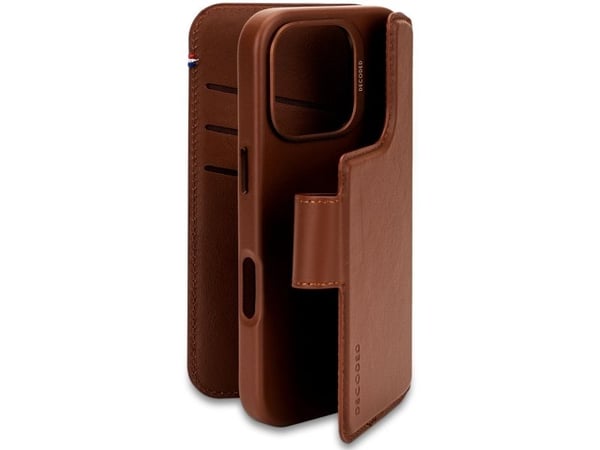 Decoded Leather Detachable Wallet, Lommebok-etui, Apple, iPhone 16 Pro, 16 cm (6.3"), Brun