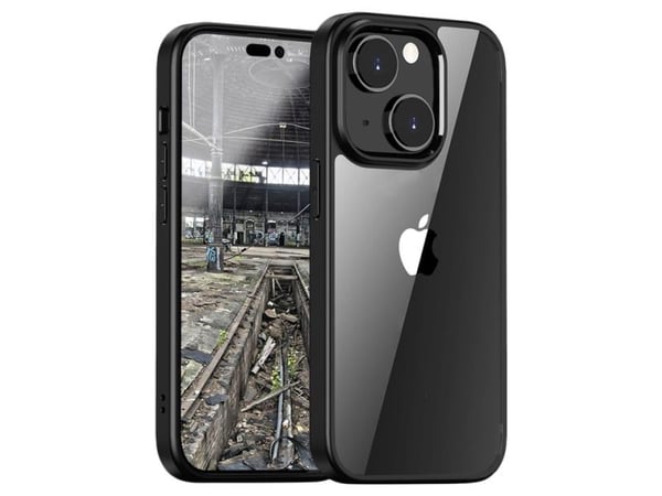 JT BERLIN Pankow Hybrid, Suojus, Apple, iPhone 16, 15,5 cm (6.1"), musta, Läpinäkyvä