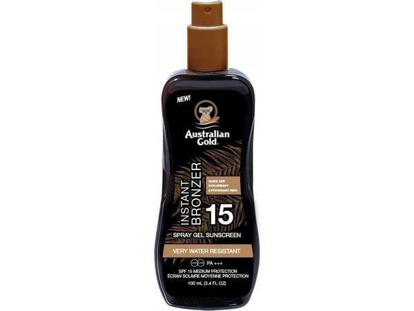 Australian Gold Spray Gel Instant Bronzer SPF15 - Unisex - 100 ml