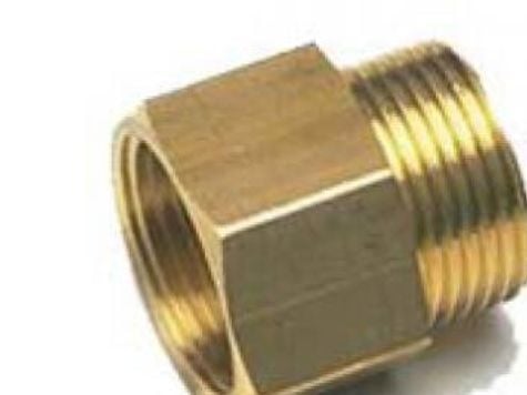SPIDSMUFFE 1/2-3/8" MESSING DZR