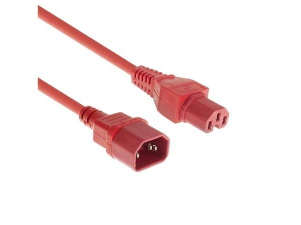 ACT Powercord C14 - C15 red 2 m (AK5308)