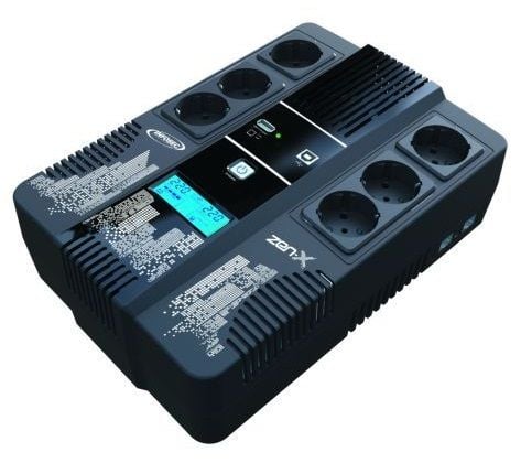 INFOSEC Zen-X - UPS - AC 220/230/240 V - 800 VA - enkeltfase - USB - utgangskontakter: 6