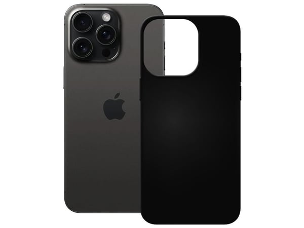 PEDEA - Bagsidecover til mobiltelefon - termoplastisk polyuretan (TPU) - sort - for Apple iPhone 16 Pro Max