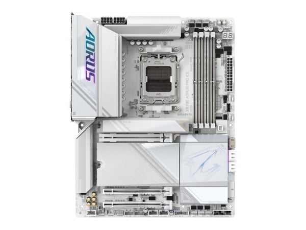 AORUS X870E PRO ICE - Hovedkort - ATX - Socket AM5 - AMD X870E Chipset - USB-C 3.2 Gen 2x2, USB4, USB 3.2 Gen 1, USB 3.2 Gen 2 - 2.5 Gigabit LAN, B...