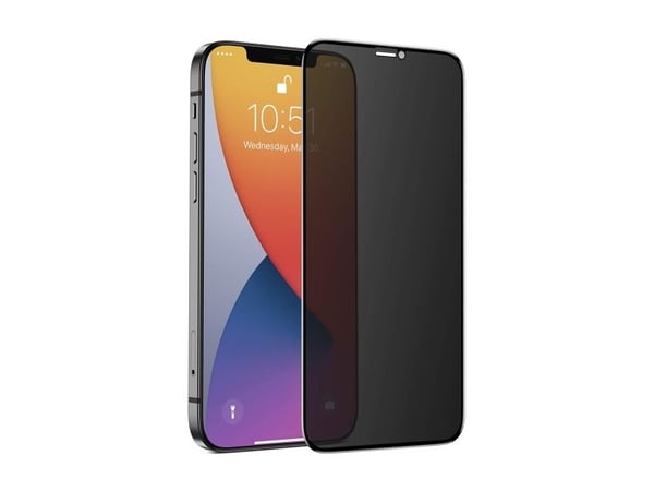 nevox Nevoglass 3D Privacy, Apple, iPhone 16 Pro, Ripebestandig, Knusesikker, Svart, Gjennomsiktig, 1 stykker nevox Nevoglass 3D Privacy, Apple, iPhone 16 Pro, Ripebestandig, Knusesikker, Svart, Gjennomsiktig, 1 stykker