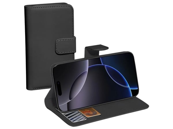 PEDEA 50160996, Lommebok-etui, Apple, iPhone 16 Pro Max, 17,5 cm (6.9"), Svart
