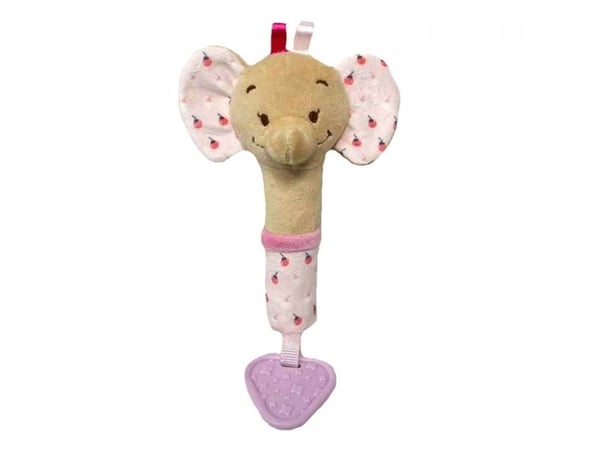 Tullo äänilelu - norsu vaaleanpunainen 17 cm
