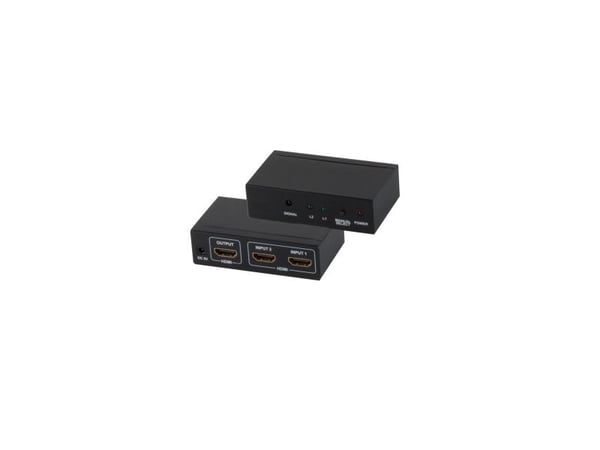 SHIVERPEAKS SHVP 05-02002 - HDMI-bryter, 2x HDMI hunn til HDMI hunn, 4K2K, 3D (SP05-02002)
