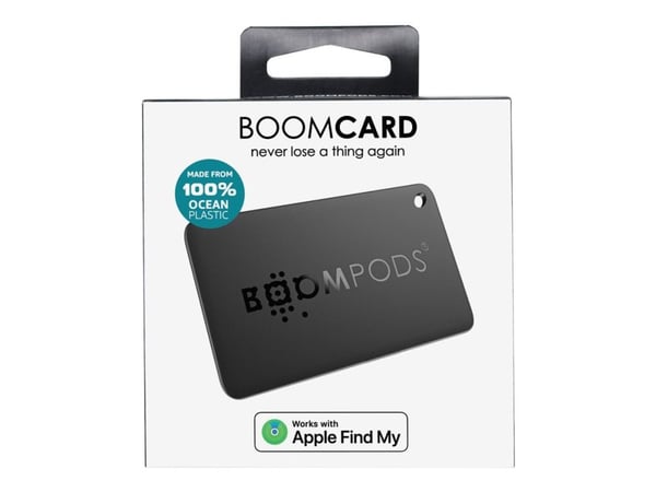 Boompods BOOMCARD, Element, Finder, Svart, Vanntett, Resirkulert plast, IPX7