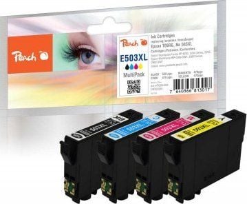 Peach PI200-994, høy (XL) kapasitet, 550 sider, 4 stk, multipakning