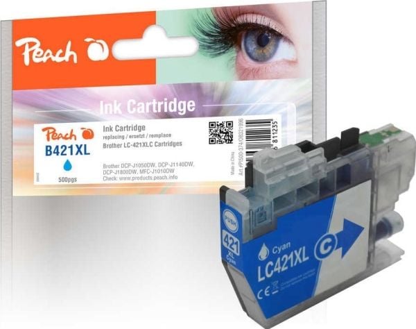 Peach PI500-374, høy (XL) kapasitet, 10 ml, 500 sider, 1 stk, enkeltpakke