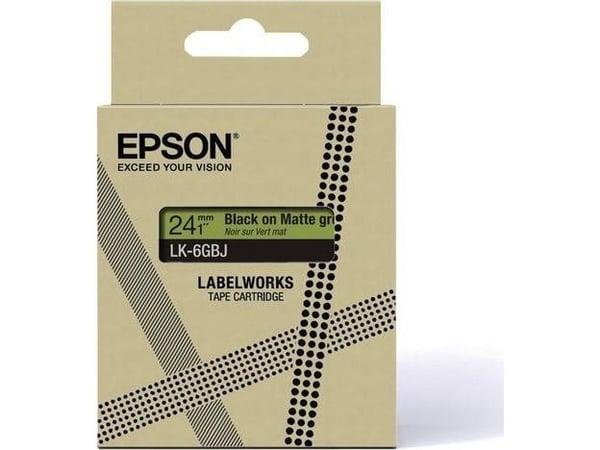 Epson LabelWorks LK-5GBJ - Matt - Schwarz/Grün - Rolle (1,8 cm) ( C53S672078 )