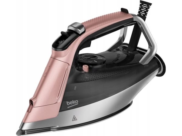 Beko SIM8130P, Dampstrykejern, SoftGlide, 2,5 m, 270 g/min, Rosa, Hvit, 55 g/min