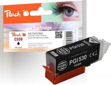 Peach PI100-497, Standard utskriftsproduksjon, Sort, 25 ml, 1 stykker, 400 sider, Enkeltpakke