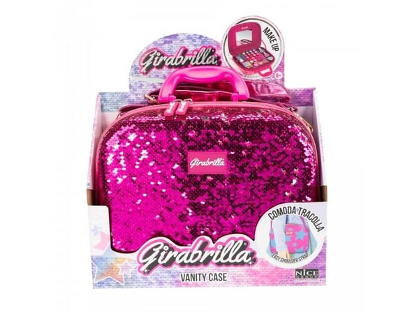 Nice Make Up koffert Girabrilla rosa-sølv