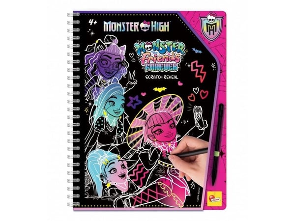 Lisciani Zdrapywanka luonnoslehti poisto paljastaa Monster High Forever Friends