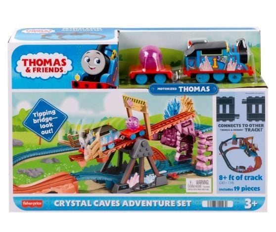 Fisher-Price Thomas & Friends Crystal Caves Adventure Set, Tog- og sporsett, 3 år, AAA, Plast, Flerfarget