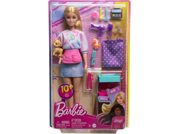 Mattel Barbie lėlė Malibu stilistas su šunimi HNK95 /4
