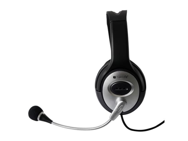 TECHly ICC SH-555TY - Hodesett - on-ear - kablet - 3,5 mm jakk - svart