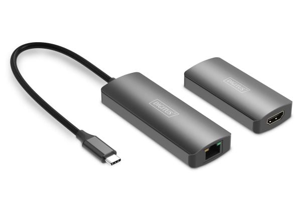 Digitus DS-55343, AV-lähetin ja -vastaanotin, 30 m, Langallinen, musta, HDCP