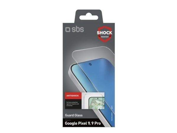 SBS TESCRGLGOPX9, Google, Pixel 9/9 Pro, Støtbestandig, Ripebestandig, Sjokkresistent, Gjennomsiktig, 1 stykker