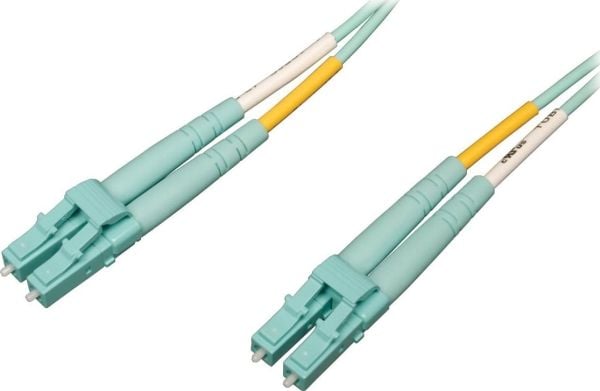Eaton Tripp Lite Series 10Gb/40Gb/100Gb Duplex Multimode 50/125 OM4 LSZH Fiber Patch Cable (LC/LC), Aqua, 1M (3.3 ft.) - Koblingskabel - LC multimo...