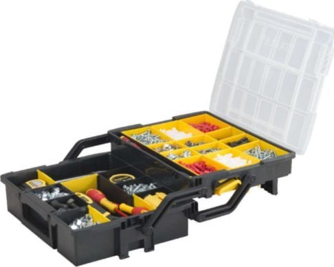 Stanley STST1-75540, Förvaringslåda för smådelar, Plast, Svart, Transparent, 400 mm, 420 mm, 315 mm