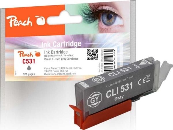 Peach PI100-499, Standard utskriftsproduksjon, Grå, 12,5 ml, 1 stykker, 0 sider, Enkeltpakke