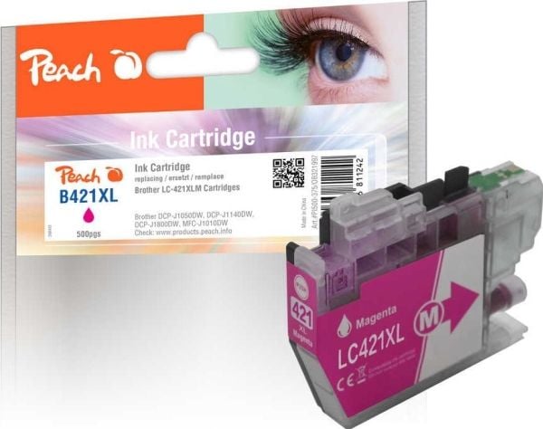 Peach PI500-375, høy (XL) kapasitet, 10 ml, 500 sider, 1 stk, enkeltpakke