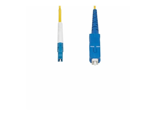 Startech 5m (16.4ft) LC to SC (UPC) OS2 Single Mode Fiber Cable - Koblingskabel - LC/UPC-enkeltmodus (hann) til SC/UPC-enkeltmodus (hann) - 5 m - 5...