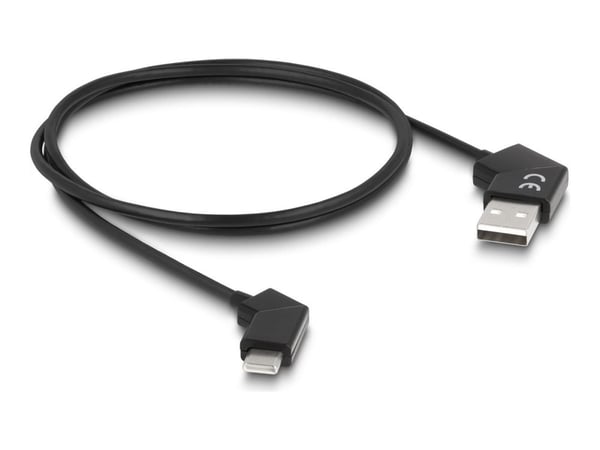 Delock USB 2.0-kabel Typ-A-kontakt till USB Typ-C-kontakt roterbar med snabbladdningsfunktion 60 W 1,2 m