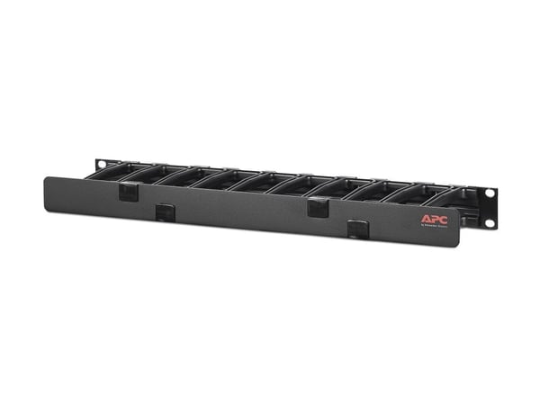 APC Horizontal Cable Manager Single-Sided with Cover - Kabelhållarsats för rack - svart - 1U - 19" - TAA-kompatibel - för P/N: SMTL2K2RM2UCL, SMTL2...