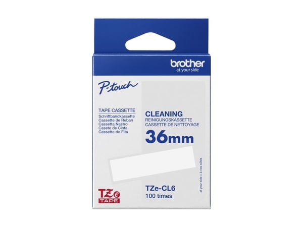 Brother TZe-CL6 - Rull (3,56 cm x 8 m) 1 kassett(er) rensebånd - for P-Touch PT-3600, 530, 550, 9200, 9400, 9500, 9600, 9800, D800; P-Touch Cube Pr...