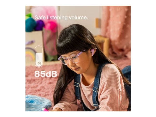 Belkin SoundForm Nano 2 for Kids - True wireless-hodetelefoner med mikrofon - i øret - Bluetooth - rosa