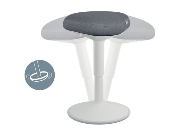 Leitz Ergo Active - Krakk - ergonomisk - triangulær - roterende - 100 % resirkulert stoff - grå