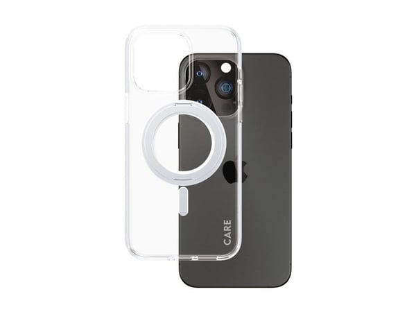 CARE by PanzerGlass - Baksidedeksel for mobiltelefon - med stativ - MagSafe-samsvar - termoplast-polyuretan (TPU), polykarbonat (PC) - gjennomsikti...