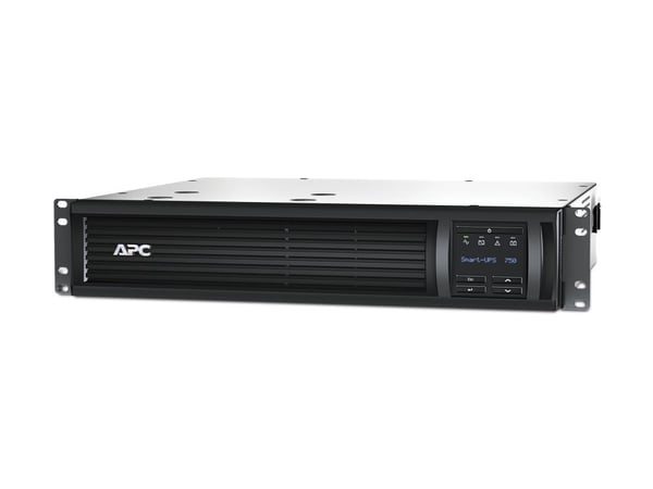 APC Smart-UPS 750VA LCD RM - UPS (kan monteres i rack) - AC 230 V - 500 watt - 750 VA - Ethernet, RS-232, USB - utgangskontakter: 4 - 2U - svart - ...