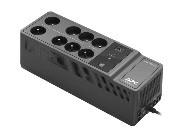 APC Back-UPS BE650G2-FR - UPS - AC 220/230 V - 400 watt - 650 VA - USB - utgangskontakter: 8 - Frankrike, Belgia - svart