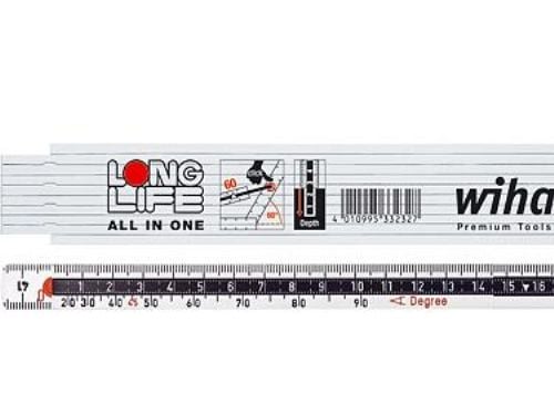 Wiha 410 2007, Glassfiber, Polyamid, Hvit, cm, mm, 2 m, 15 mm, 139 g