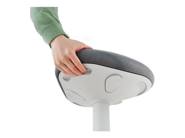 Leitz Ergo Active - Stående skrivebordsstol - ergonomisk - triangulær - roterende - 100 % resirkulert stoff - grå