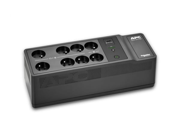APC Back-UPS BE Series BE500G2 - UPS (vegg- / overflatemonterbar) - USB Type A - AC 230 V - 300 watt - 500 VA - 9 Ah - utgangskontakter: 8 - Frankr...