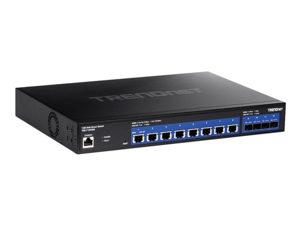 TRENDnet TEG 7124WS - Switch - smart - 8 x 10GBase-T + 4 x 10 Gigabit SFP+ - rackmonterbar - TAA-samsvar