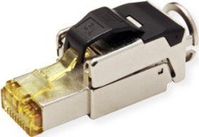 ROLINE 21.17.0323, RJ45, Sort, Metallisk, Hankjønn, Rett, Cat6a, U/FTP (STP)