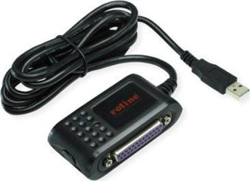 ROLINE 12.02.1017, USB A, RS-232 + DB25, 1,8 m, Svart