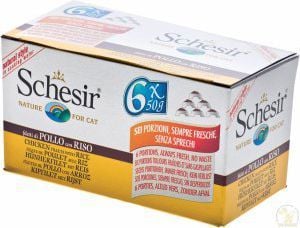 Schesir kattmat KOT 6x50g multipack kyckling med ris